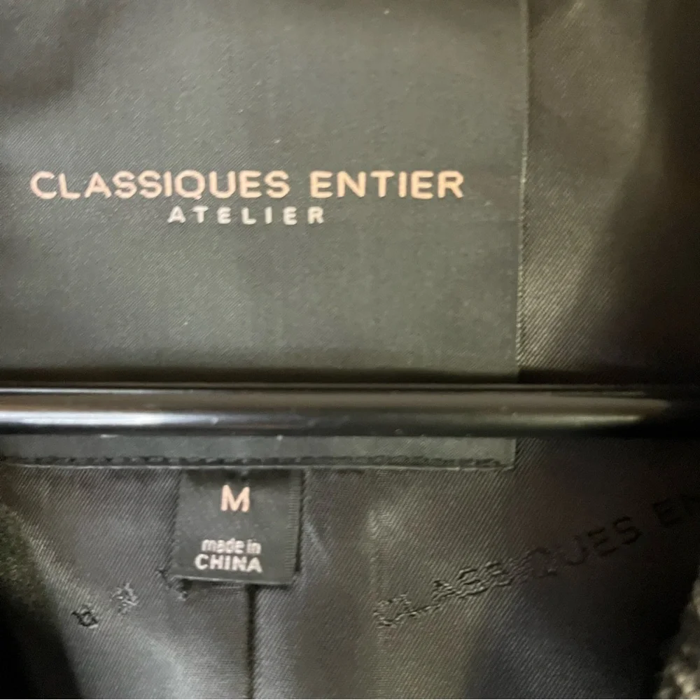 Classiques Entier Atelier Black Silver Collared 3/4‎ Sleeves Blazer Size Medium